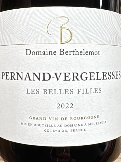 Berthelemot Pernand Vergelesses Rouge Les Belles Filles 2022