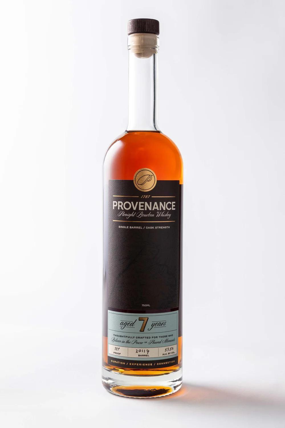 Provenance 7 Year Single Barrel Cask Strength Kentucky Straight Bourbon 107 Proof