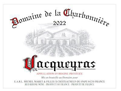 Charbonniere Vacqueyras 2022