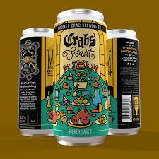 Crooked Crab Brewing Crabs Feast Golden Lager 16oz 4-pack cans
