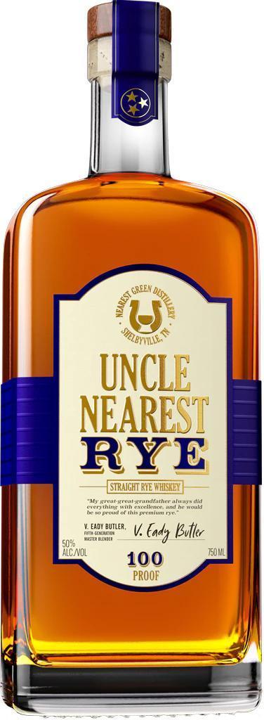 Uncle Nearest Straight Rye Whiskey 100 Proof- 750ml
