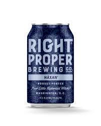 Right Proper Brewing Haxan Porter  6-pack cans