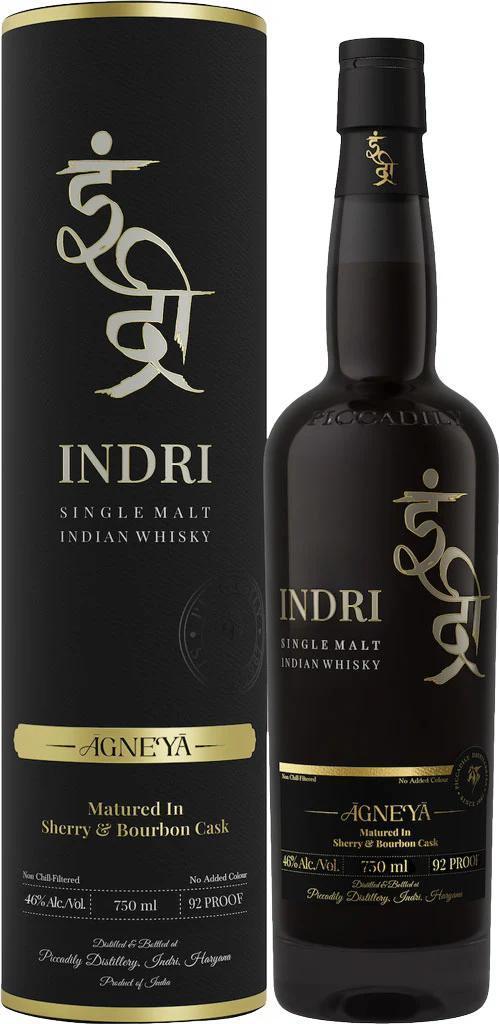Indri Agneya Single Malt Indian Whisky - 750ml