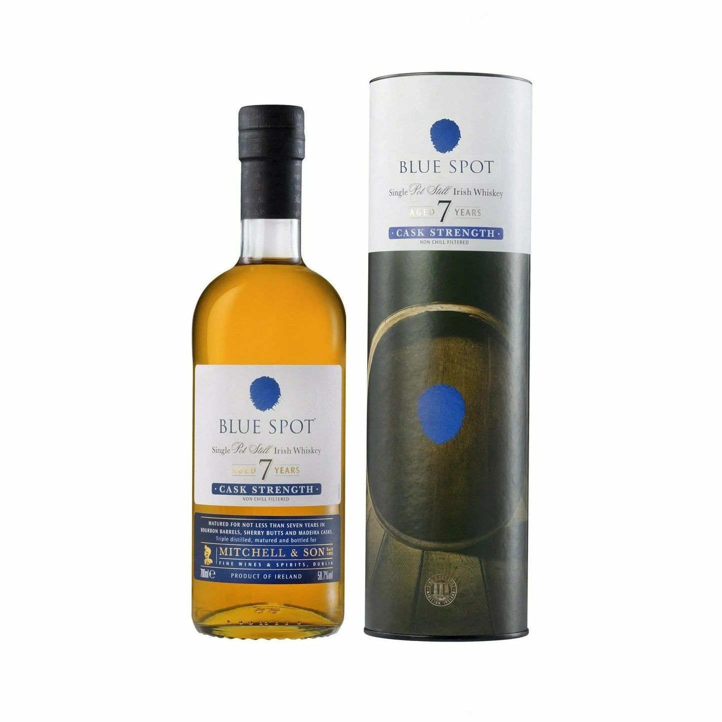 Blue Spot Single Pot Still Irish Whiskey 7 year Cask Strength