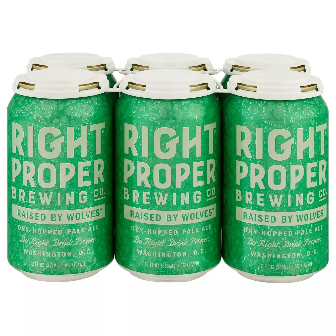 Right Proper Brewing "Raised By Wolves" Pale Ale 6-pack