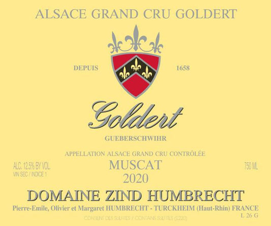Zind Humbrecht Muscat Goldert 2020